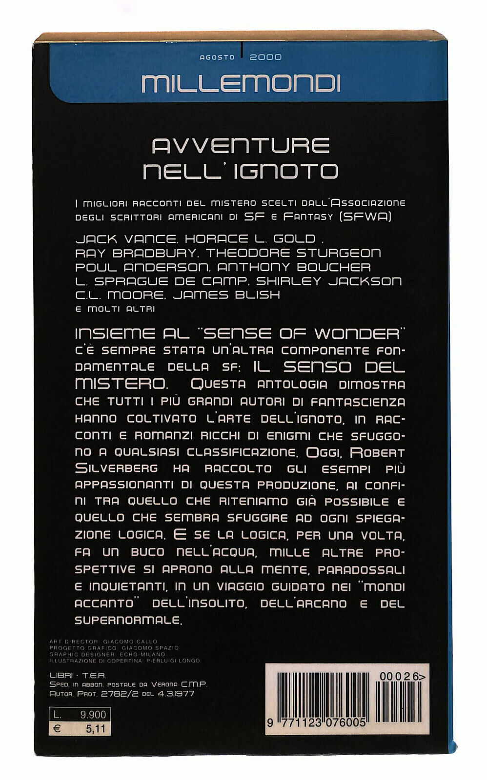 EBOND Robert Silveberg Avventure Nell'ignoto Millemondi Libro LI039529