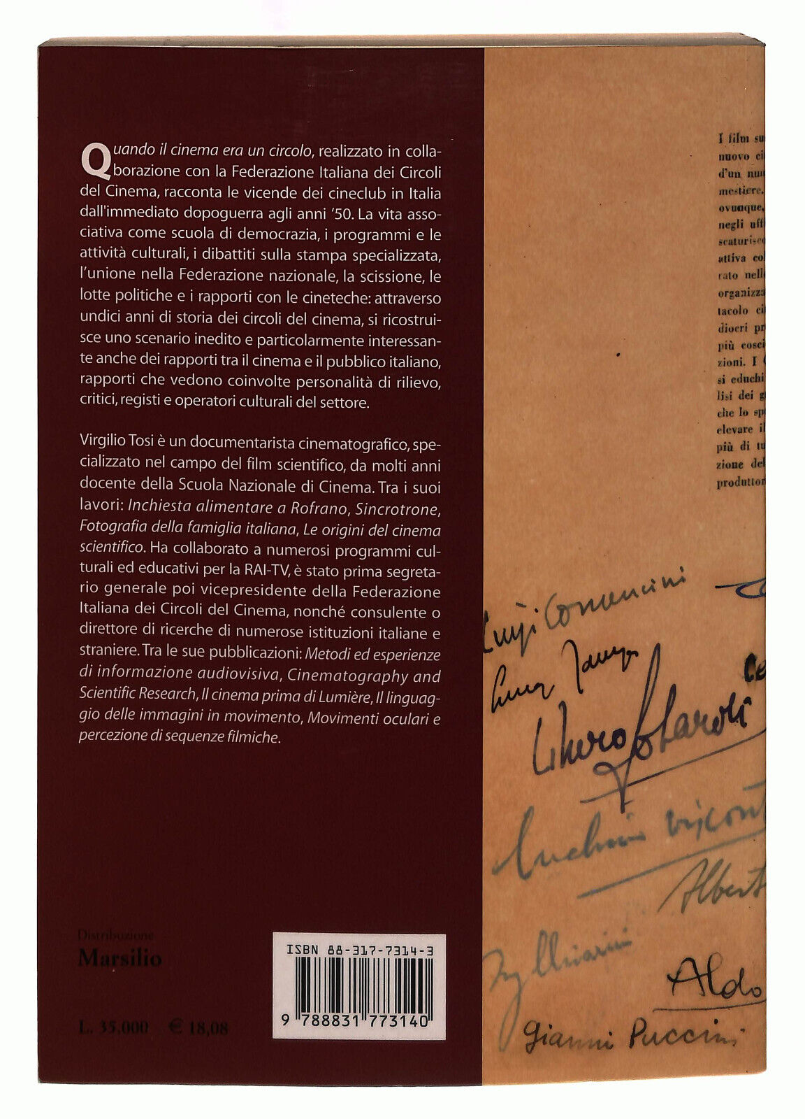 EBOND Quando Il Cinema Era Un Circolo Tosi B&n Libro LI039607