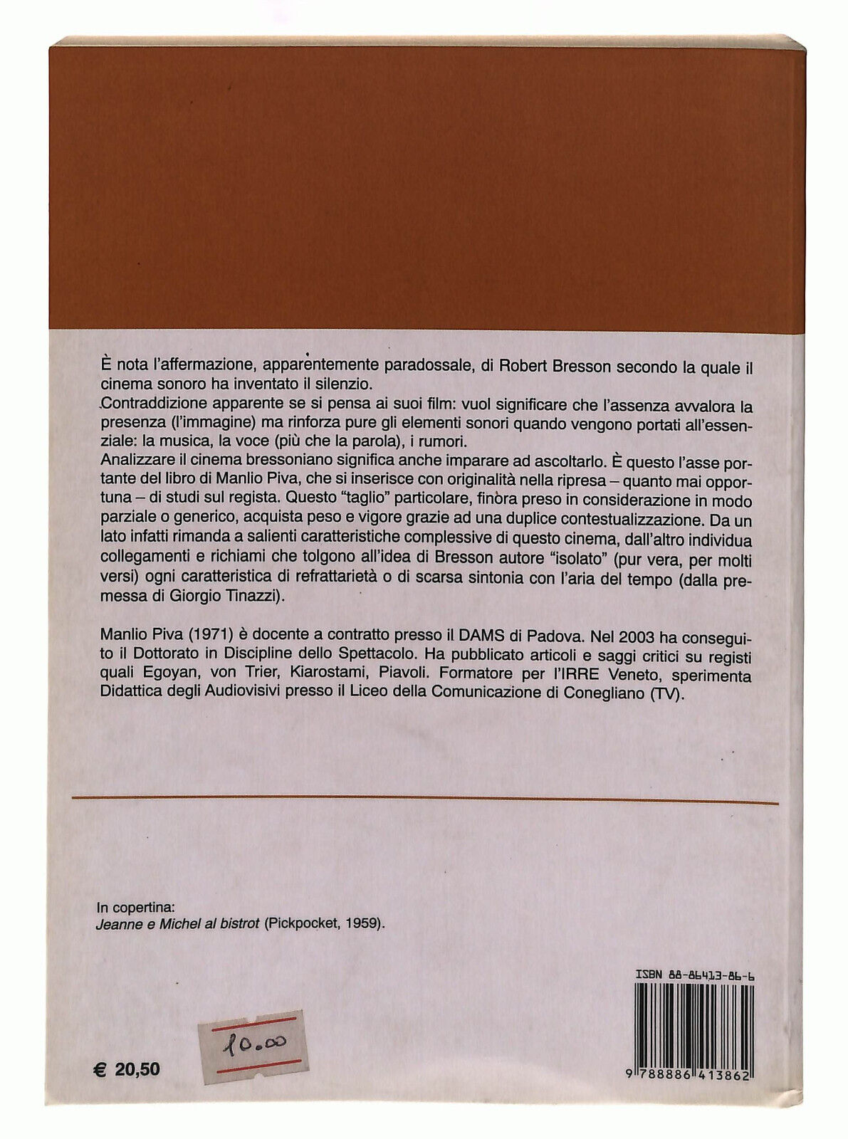 EBOND L'inquadratura Sonora Immagine e Suono In Robert Bresson Libro LI039609