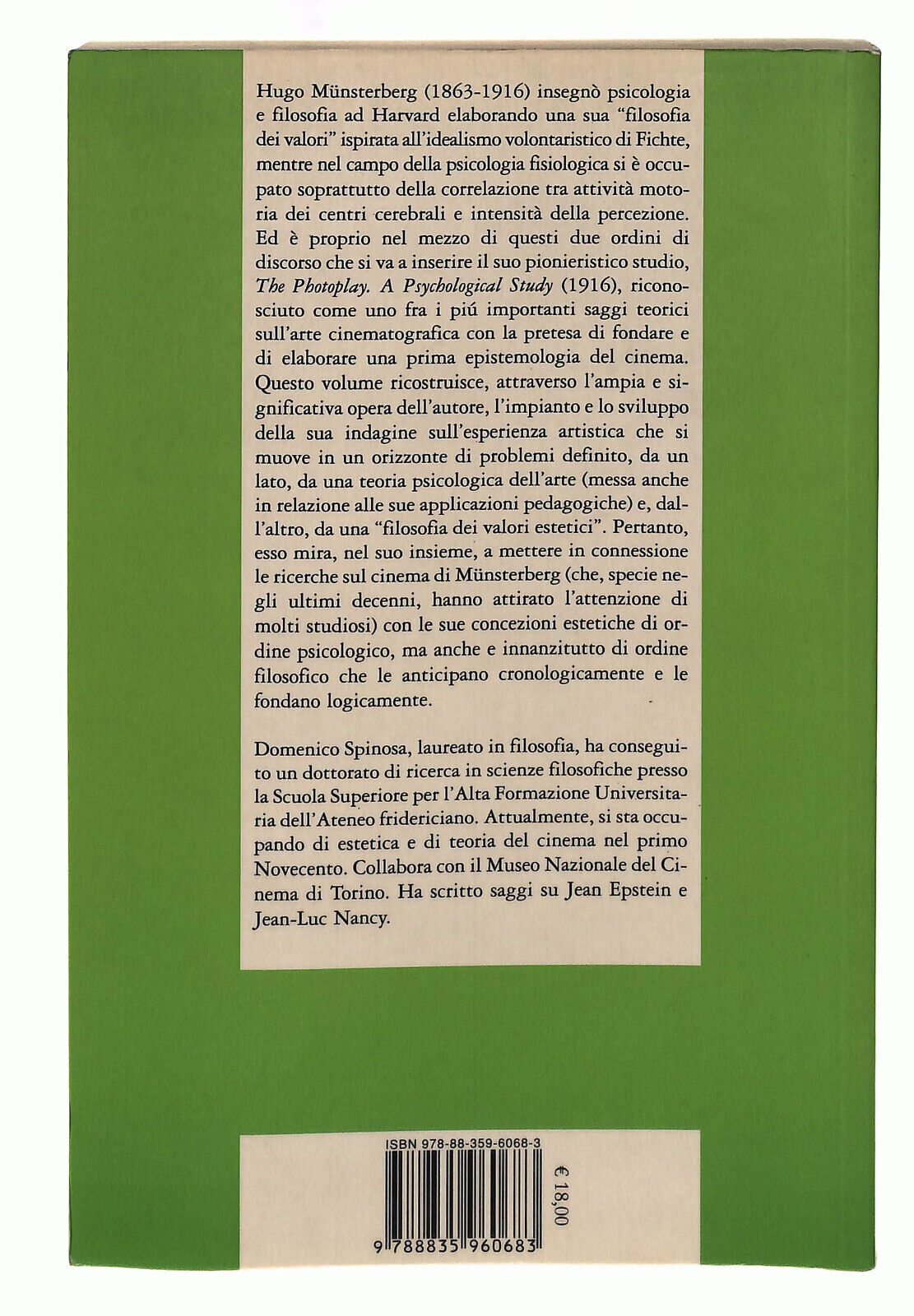 EBOND Verso Un'estetica Del Cinema Spinosa Riuniti Libro LI039714