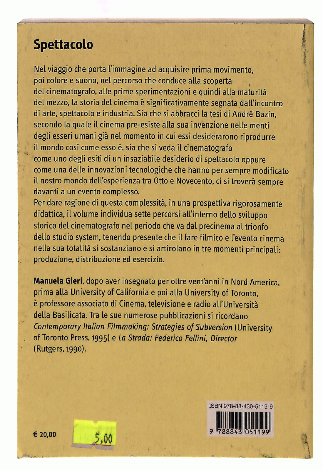 EBOND Cinema. Dalle Origini Allo Studio System Carocci Gieri Libro LI039957