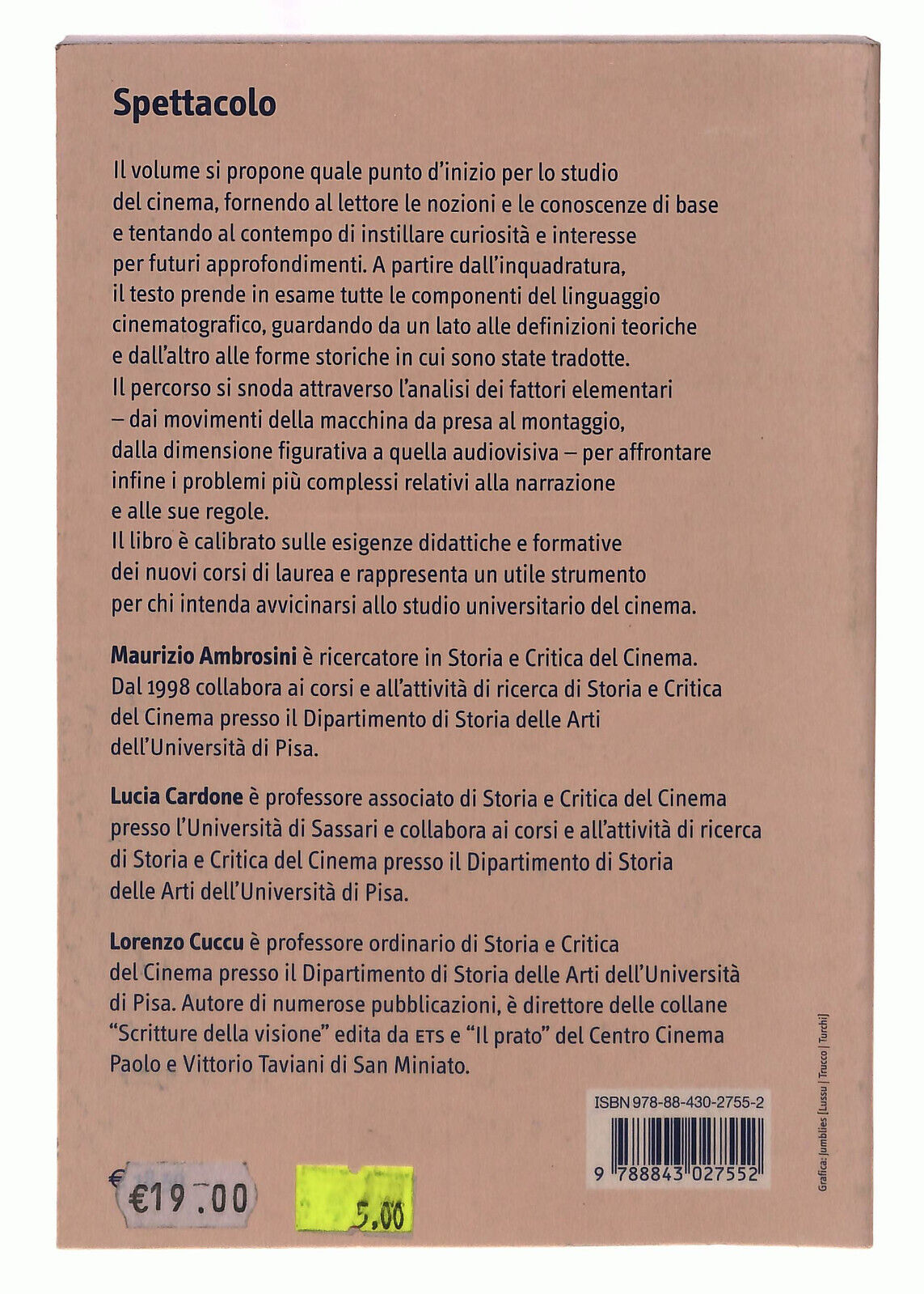 EBOND Introduzione Al Linguaggio Del Film Carocci Libro LI039970