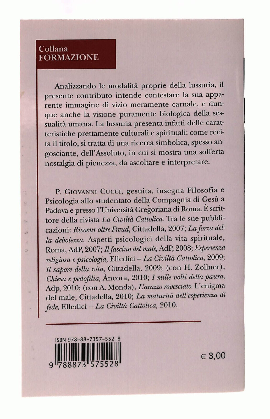 EBOND La Lussuria. Una Ricerca Malata Dell'assoluto Adp Cucci Libro LI040114