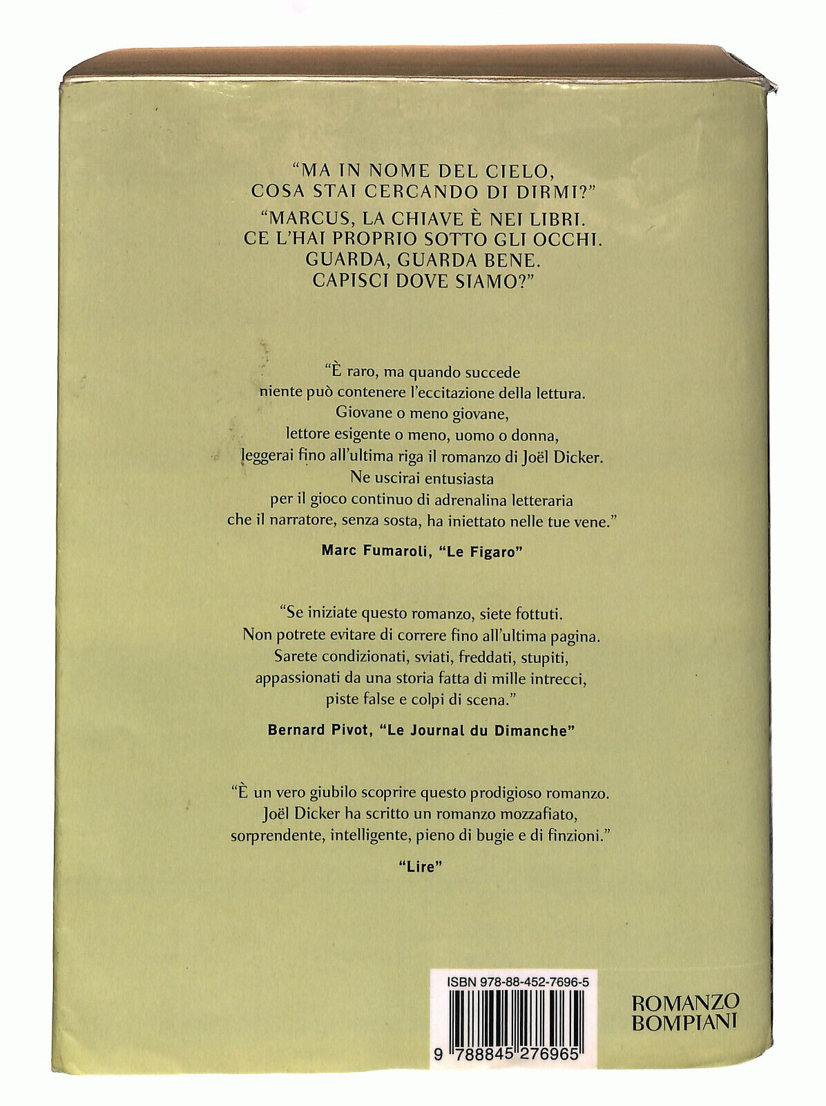 EBOND La Verita Sul Caso Harry Quebert Bompiani Dicker Libro LI040120