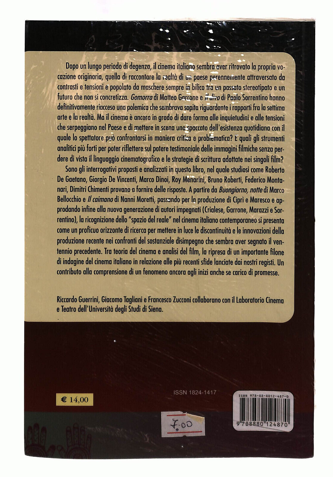 EBOND Lo Spazio Del Reale Nel Cinema Italiano Le Mani Libro LI040169