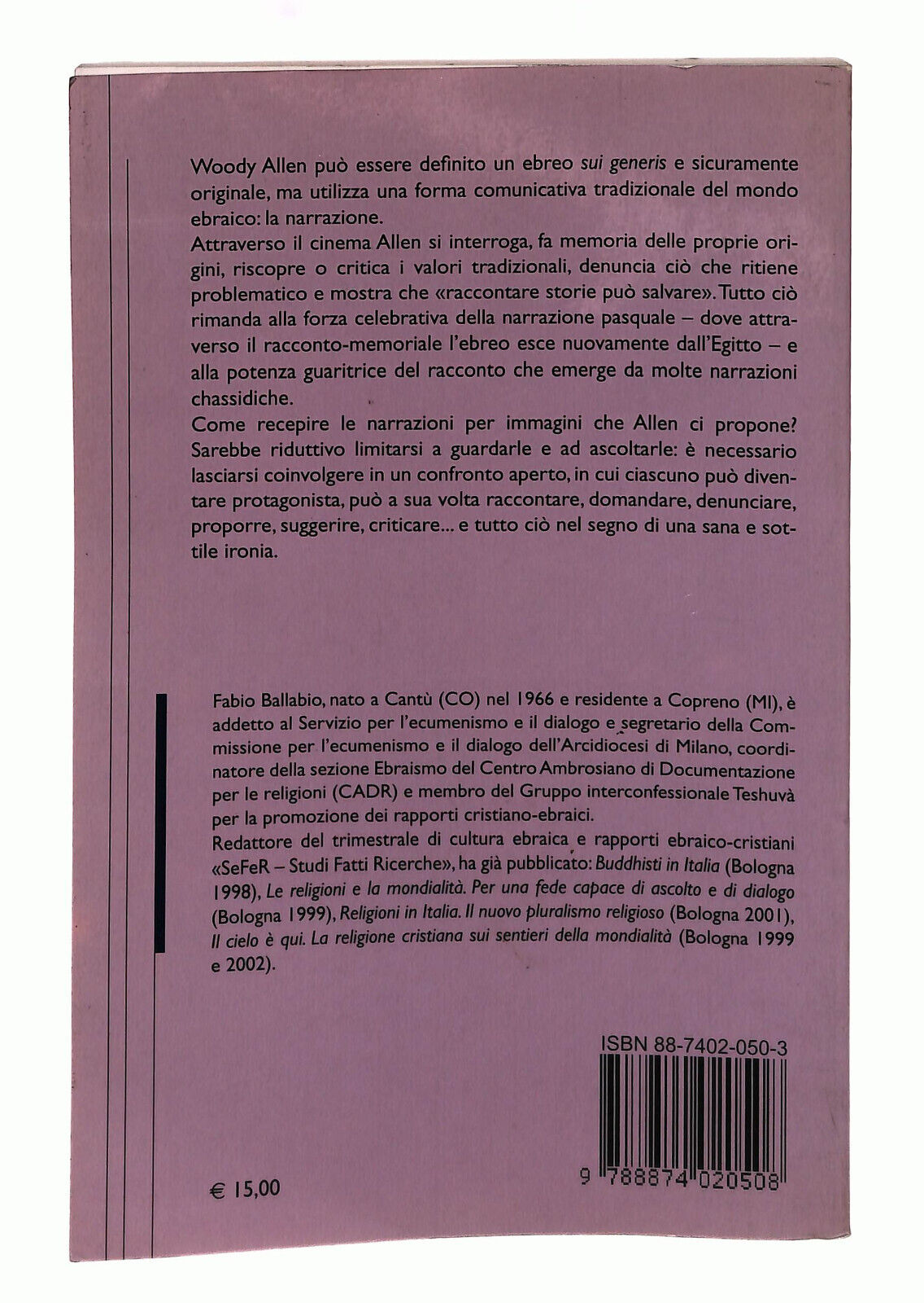 EBOND Woody L'eletto. Ebrei e Cristiani Nei Film Effata Ballabio Libro LI040180