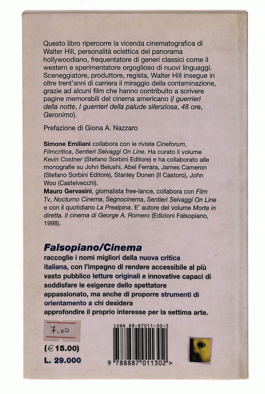 EBOND Walter Hill Falsopiano Emiliani Gervasini Libro LI040191