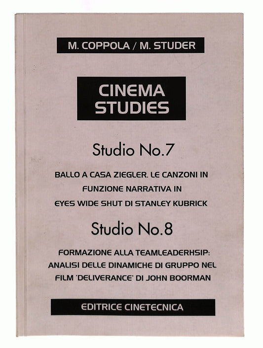 EBOND Cinema Studies N°7 e N°8 Cinetecnica Coppola Studer Libro LI040207