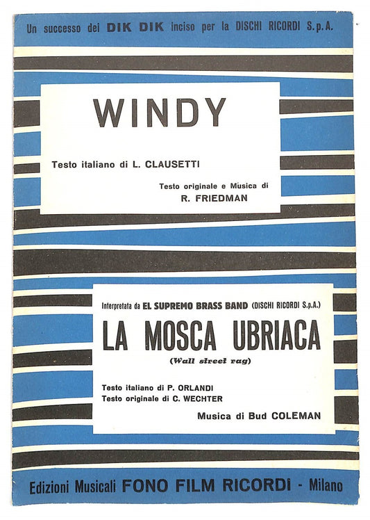 EBOND Spartiti Musicali Dik Dik Windy - La Musica Ubriaca Libro LI040269