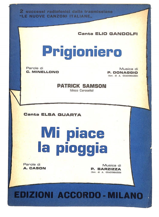 EBOND Spartiti P.samson Prigioniero E. Quarta Mi Piace La Pioggia Libro LI040275