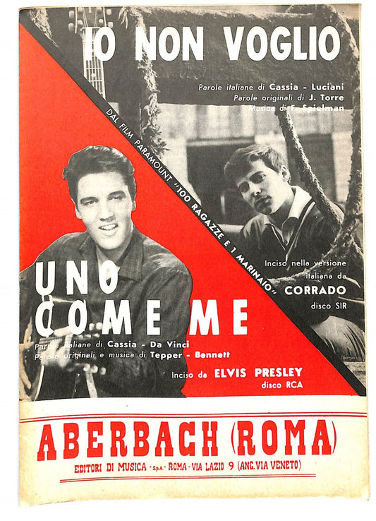 EBOND Spartiti - Elvis Presley Io Non Voglio - Uno Come Me Libro LI040308