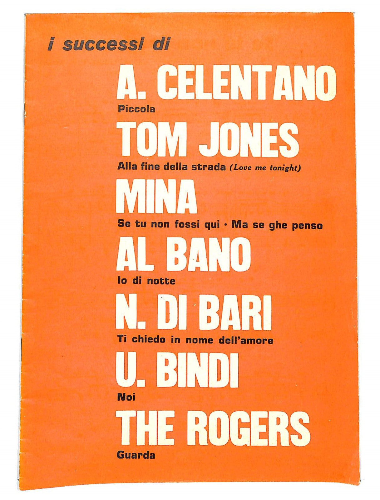 EBOND Spartiti - I Successi Di Celentano Tom Jones Mia... Libro LI040311
