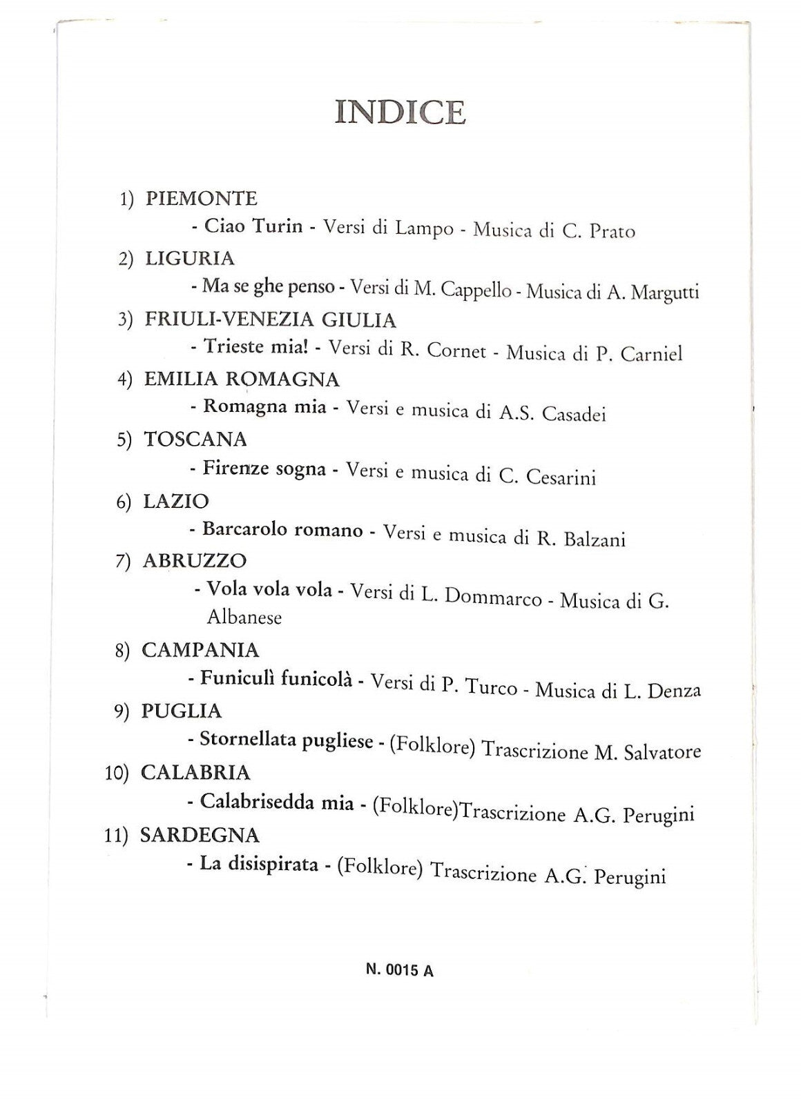 EBOND Spartiti - Canzoniere Regionale Italiano Libro LI040339