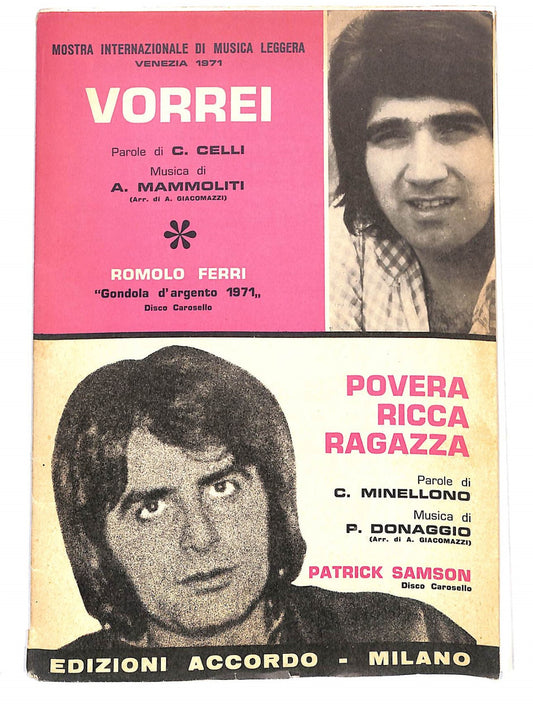 EBOND Spartiti -romolo Ferri Vorrei Samson Povera Ricca Ragazza Libro LI040362