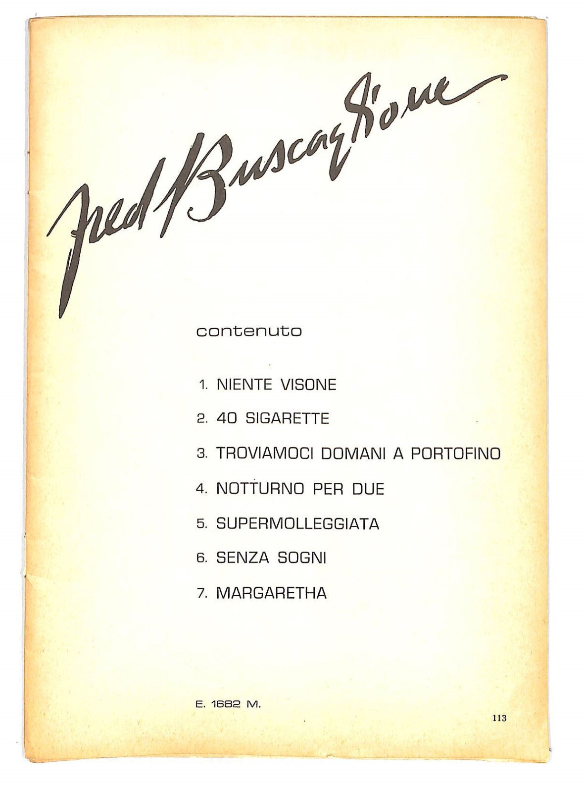 EBOND Spartiti - Fred Buscaglione Libro LI040370
