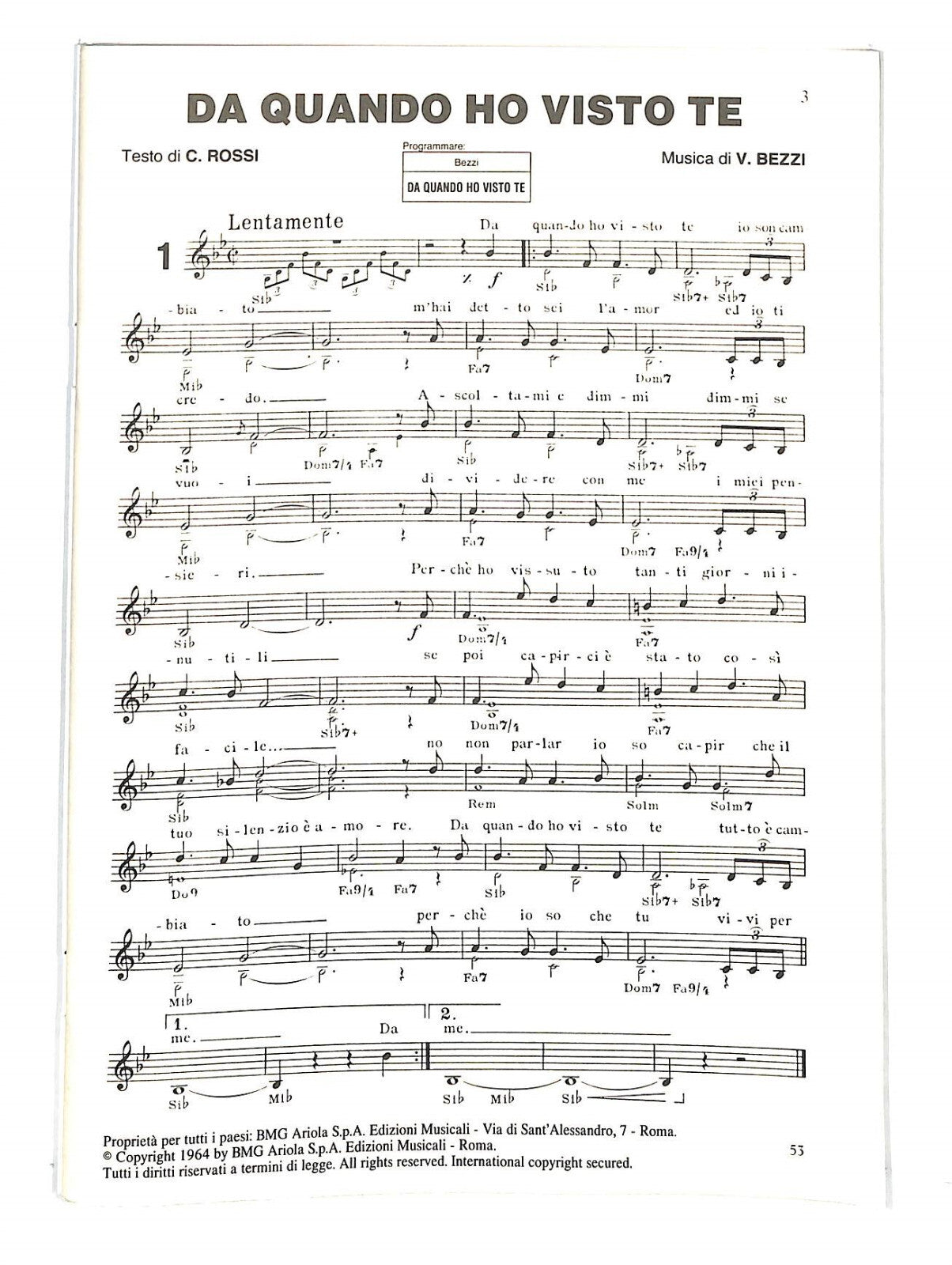 EBOND Spartiti - Le Favolose Canzoni Degli Anni '60 Vol2 Libro LI040393
