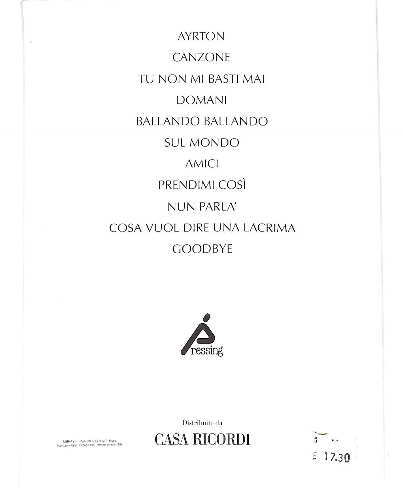 EBOND Spartiti - Lucio Dalla Canzoni Libro LI040402