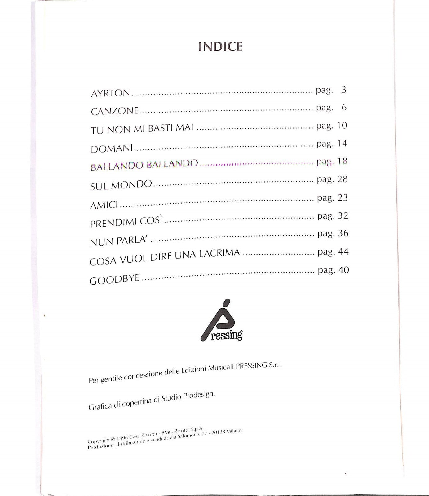EBOND Spartiti - Lucio Dalla Canzoni Libro LI040402
