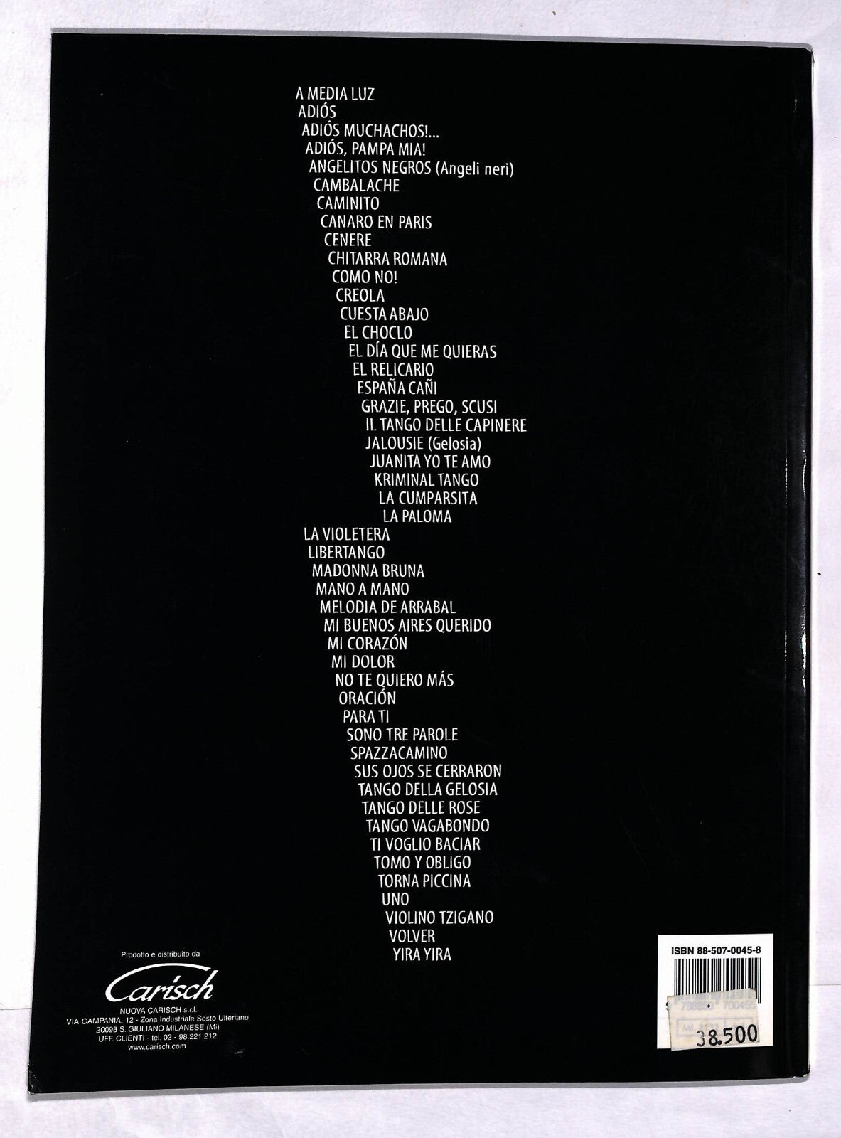 EBOND Spartiti - Tango Libro LI040452