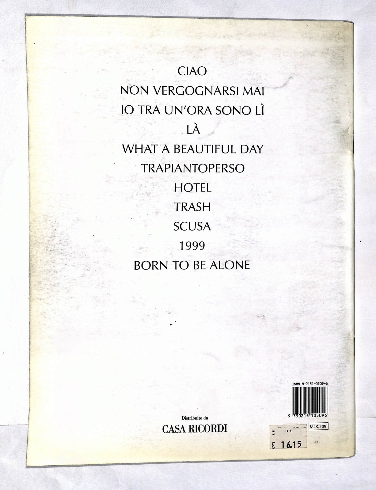 EBOND Spartiti - Lucio Dalla Ciao Libro LI040463