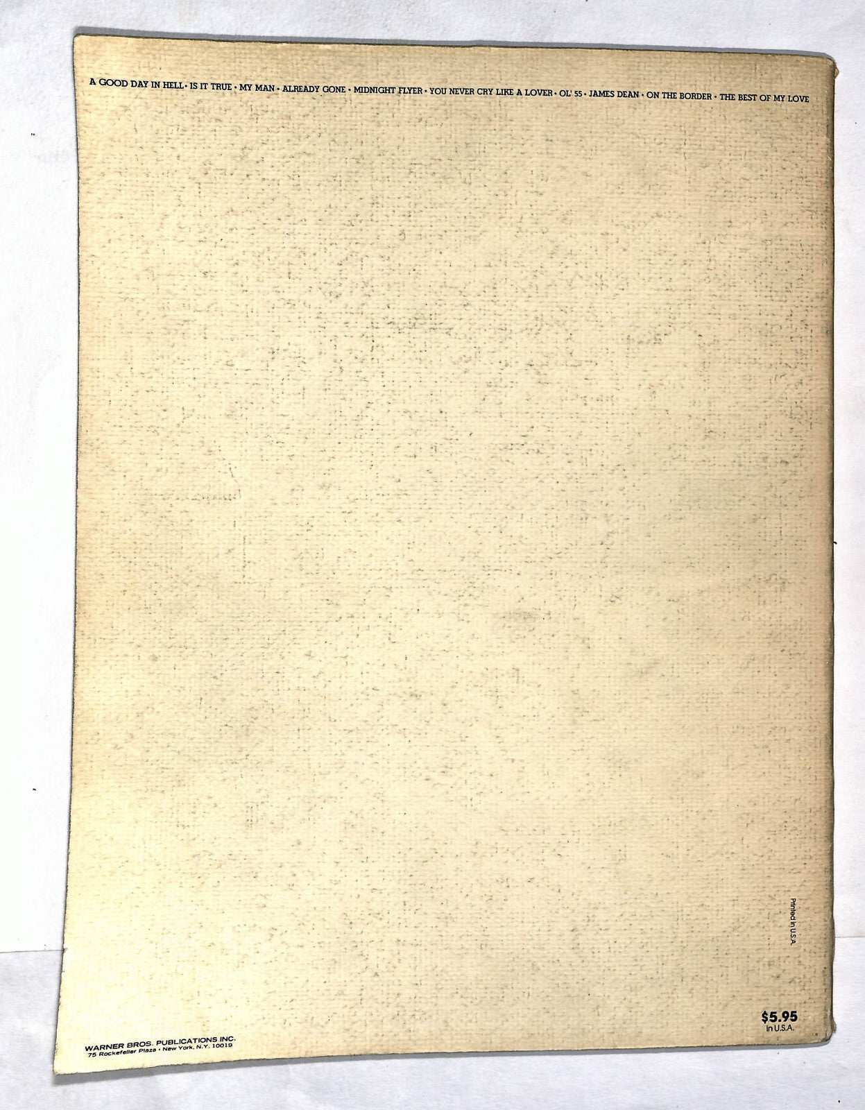 EBOND Spartiti - Eagues On The Border Libro LI040466