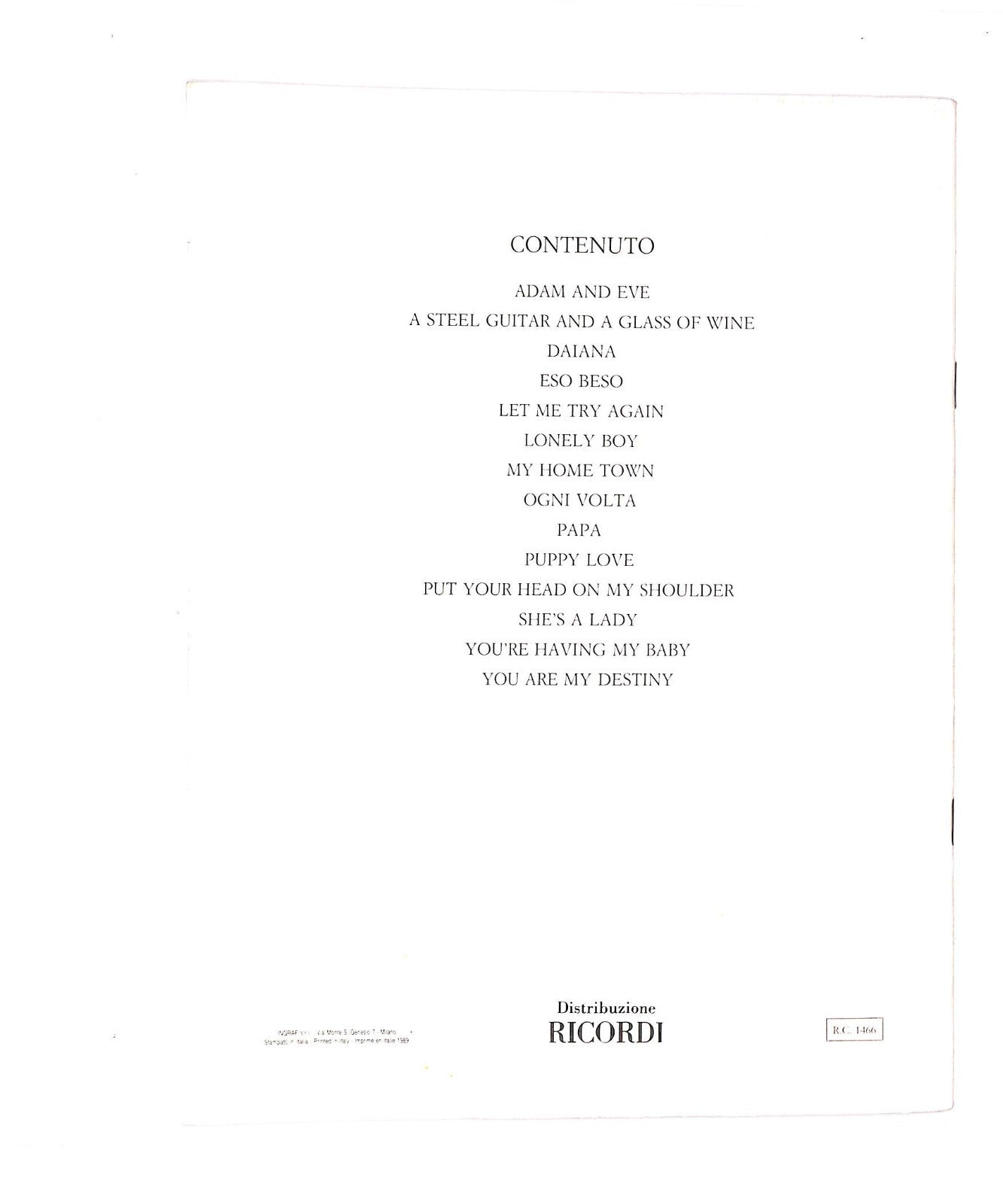 EBOND Spartiti - Paul Anka Collection Libro LI040526