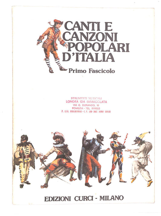 EBOND Spartiti- Canti e Canzoni Popolari D'italia Primo Fascicolo Libro LI040528