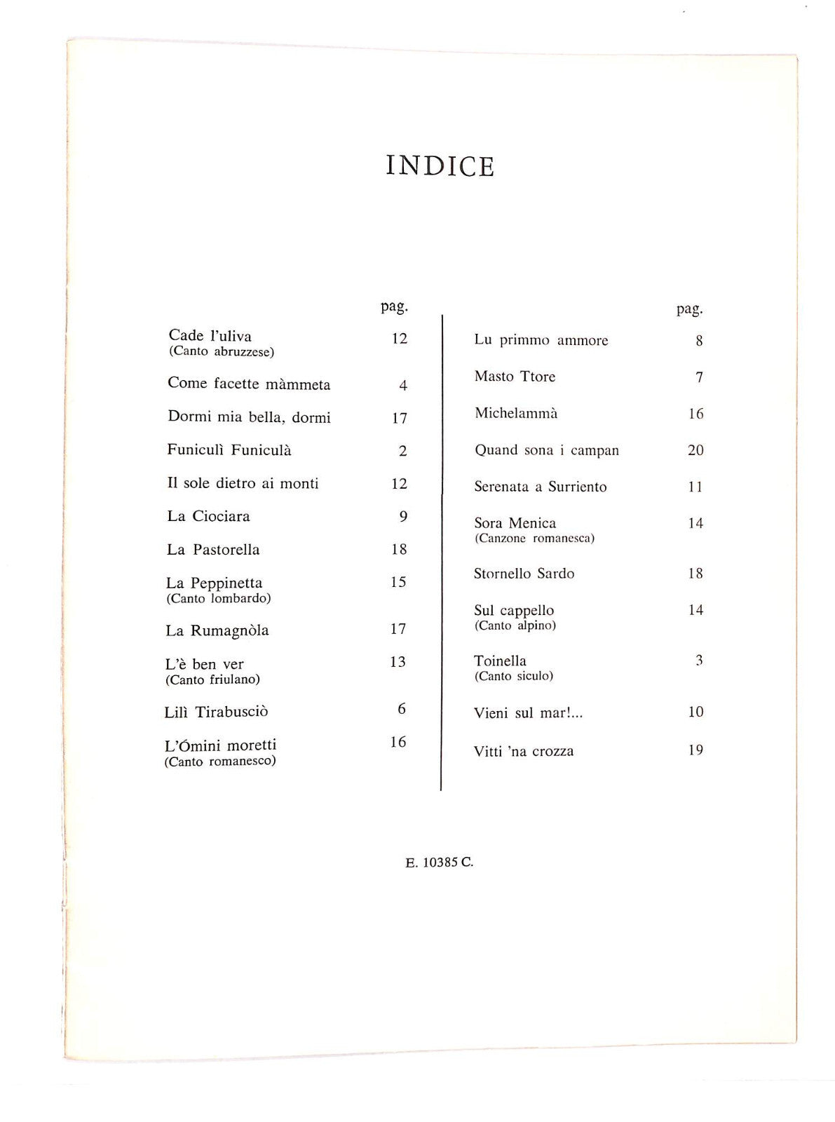 EBOND Spartiti - Canti e Canzoni Popolari D'italia Vol. Quarto Libro LI040530