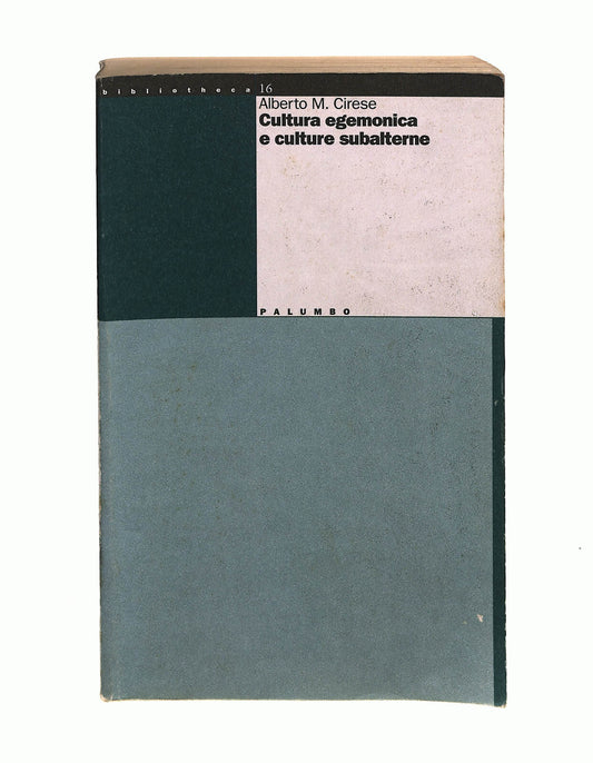 EBOND Cultura Egemonica e Culture Subalterne Cirese Palumbo Libro LI041028