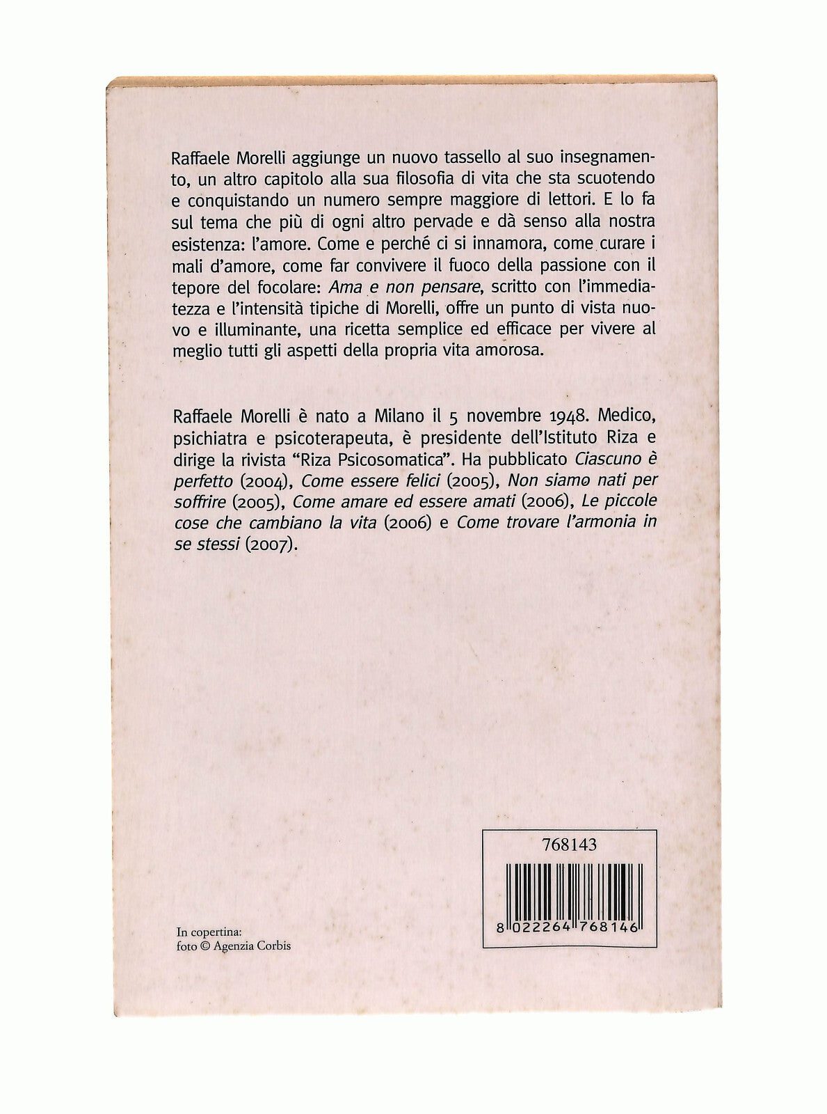 EBOND Ama e Non Pensare Raffaele Morelli Mondolibri Libro LI041102