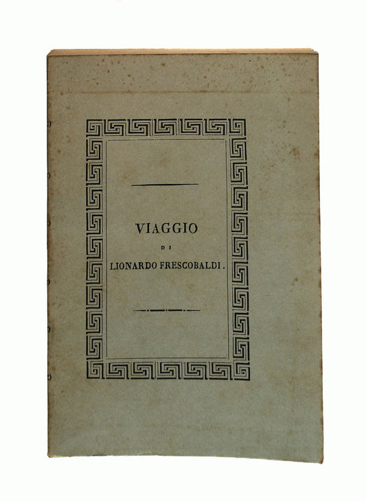EBOND Viaggio Di Lionardo Frescobaldi Giunti Barbera Libro LI041236