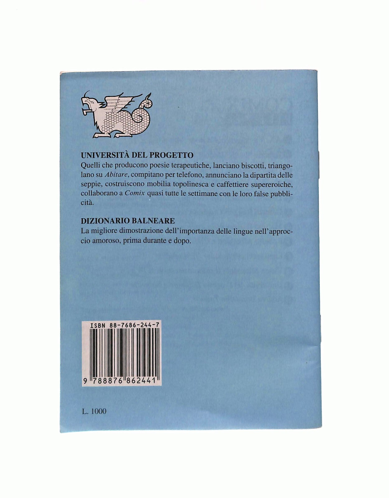 EBOND Dizionario Balneare Universita Del Progetto Libretto Libro LI041262