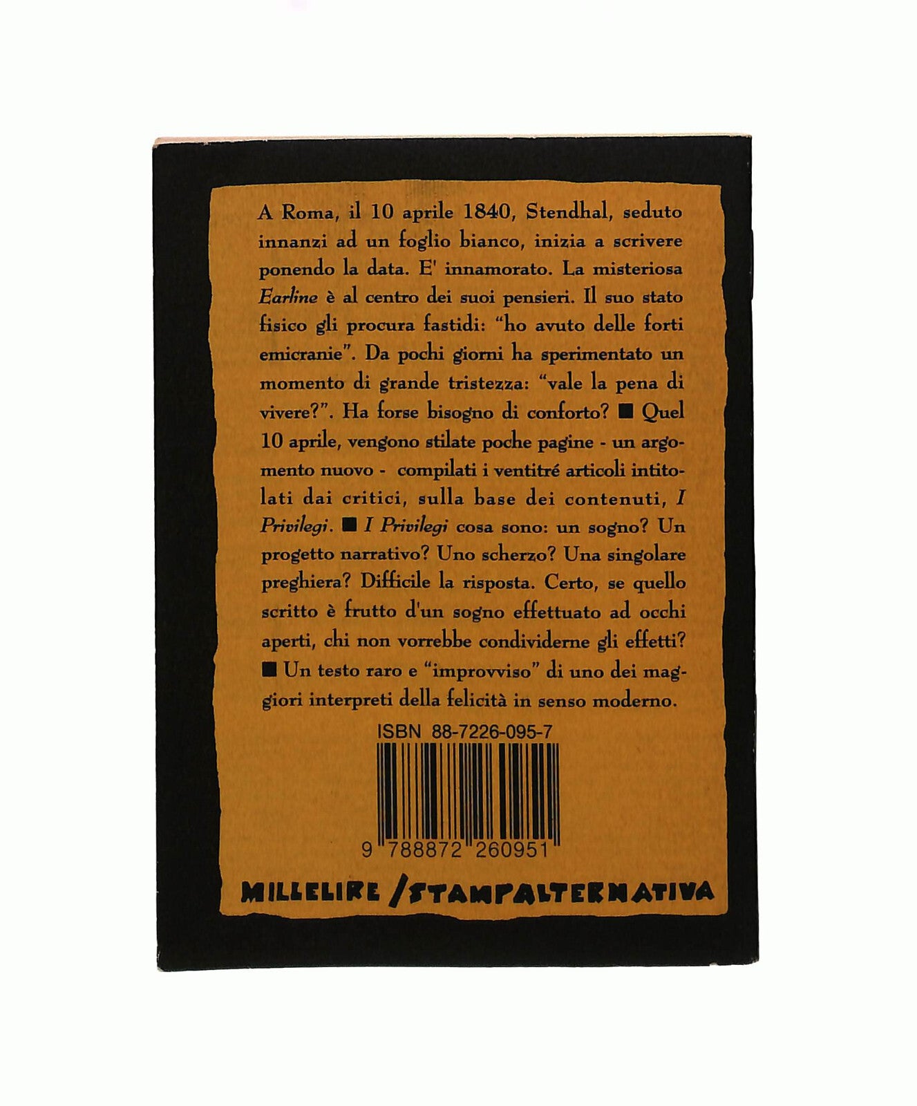 EBOND I Privilegi Stendhal Stampa Alternativa Libretto Libro LI041264