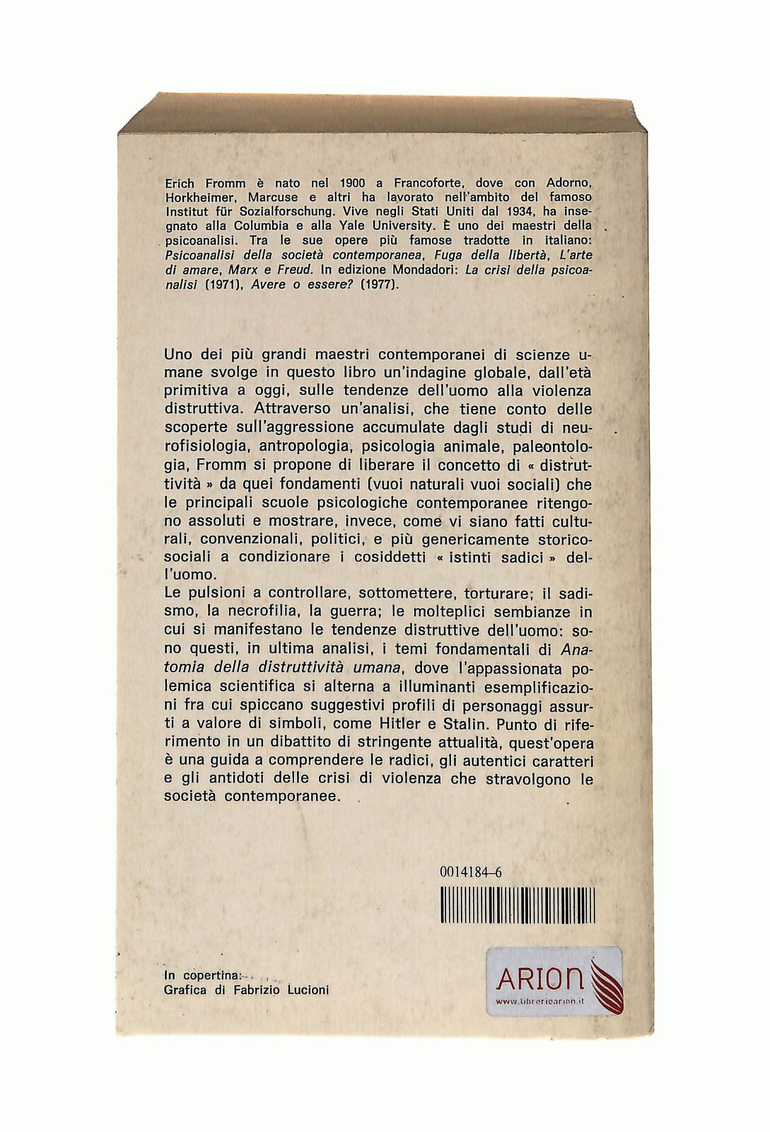 EBOND Anatomia Della Distruttivita Umana Erich Fromm Mondadori Libro LI041302