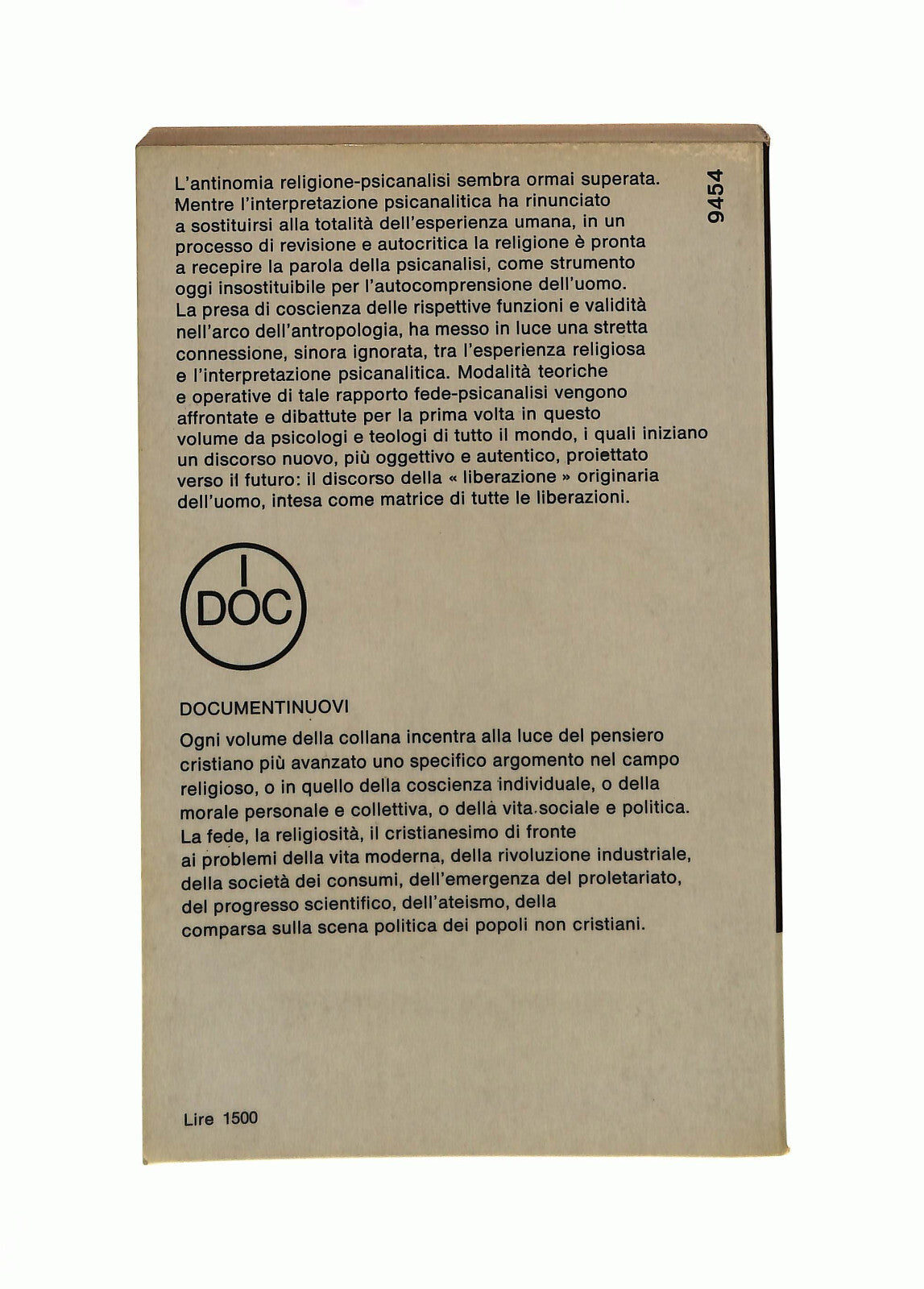 EBOND Psicanalisi e Fede Cristiana Mondadori 1971 Libro LI041306