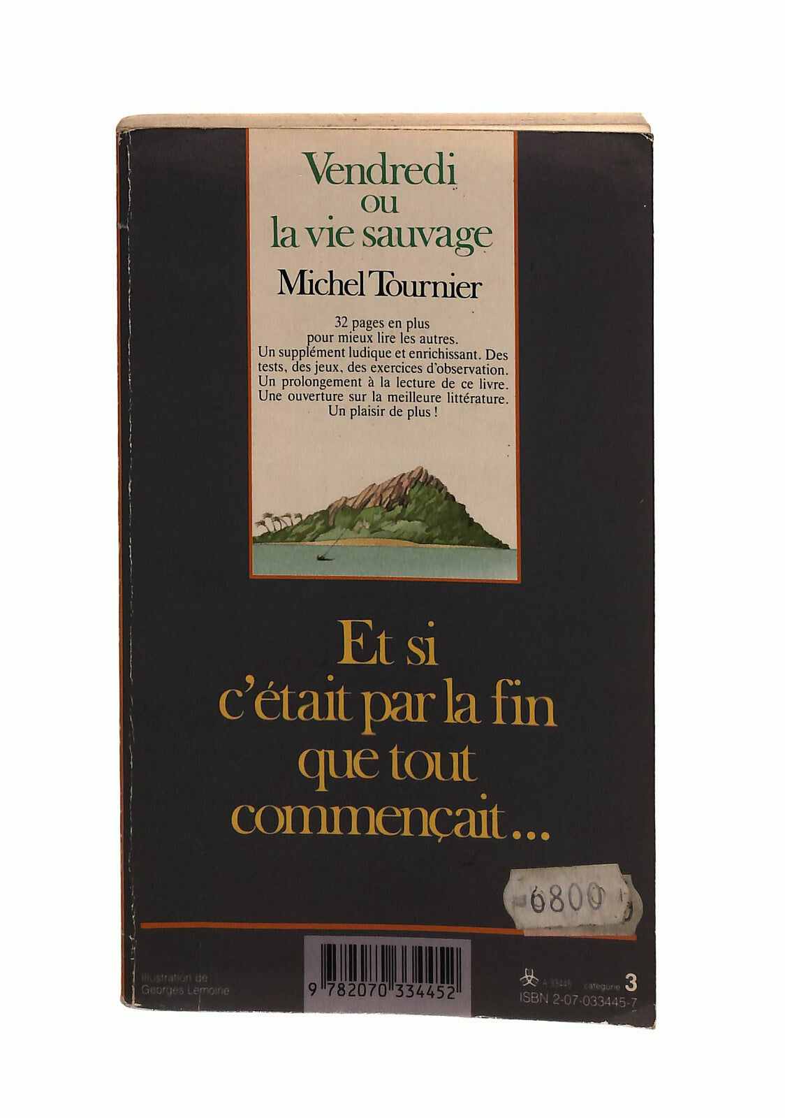 EBOND Vendredi Ou La Vie Sauvage M. Tournier Gallimard Francese Libro LI041441