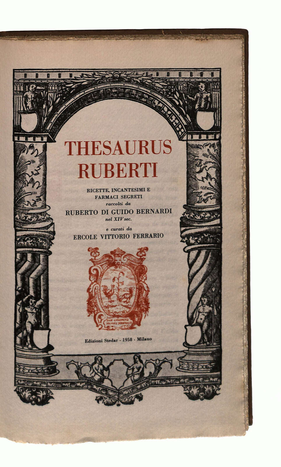 EBOND Thesaurus Ruberti R. Di G. Bernardi Edizioni Stedar 1958 Libro LI041767