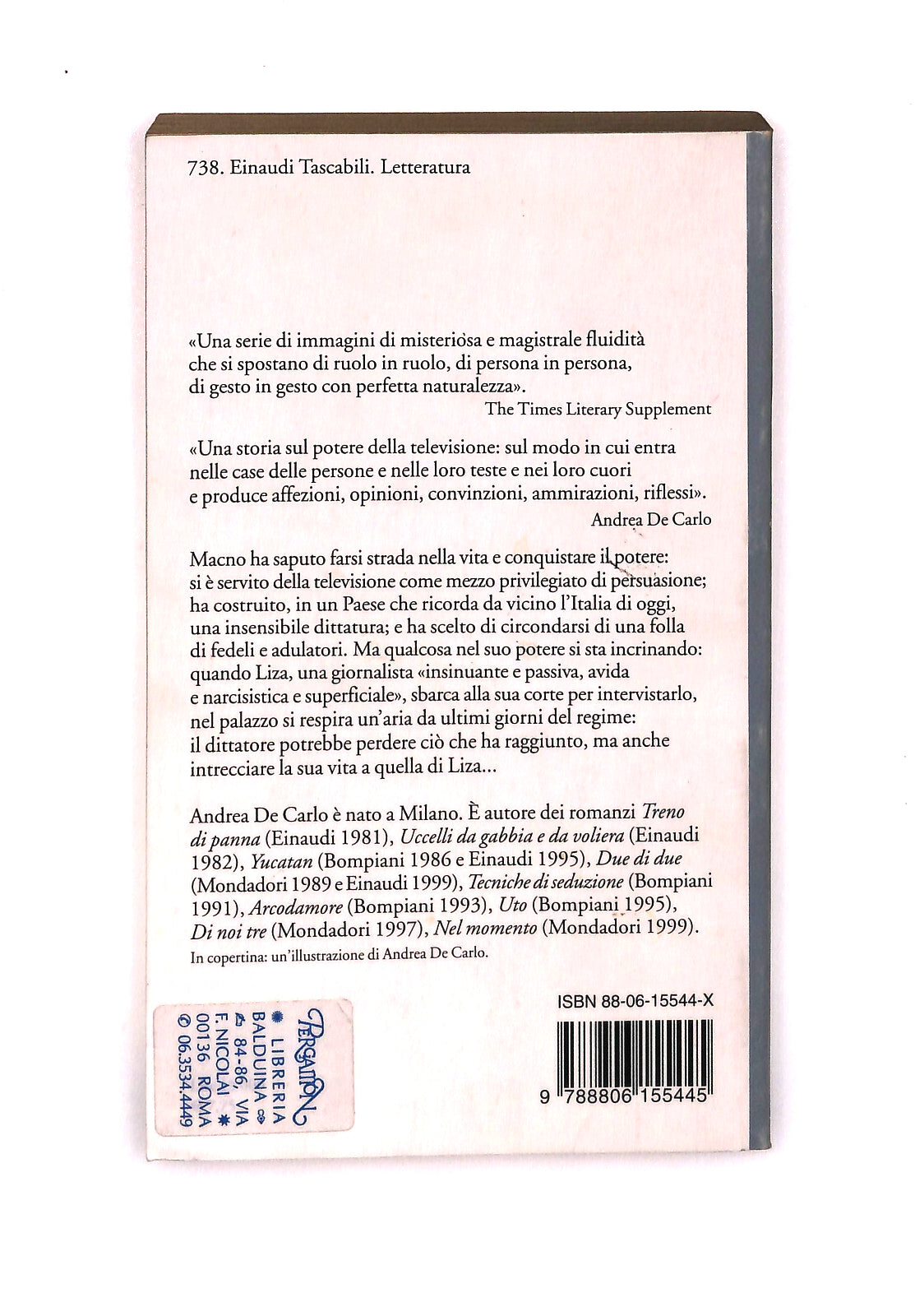 EBOND Macno Andrea De Carlo Einaudi Libro LI041940