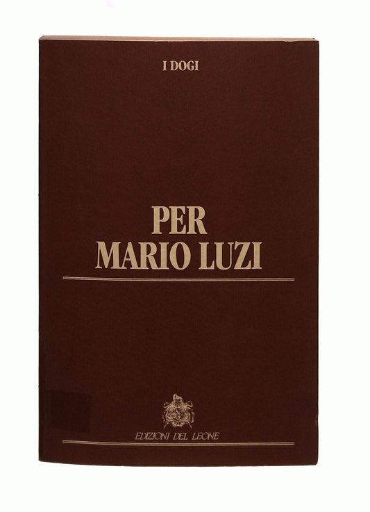 EBOND Per Mario Luzi Cura G Tabanelli Edizioni Del Leone Libro LI042237