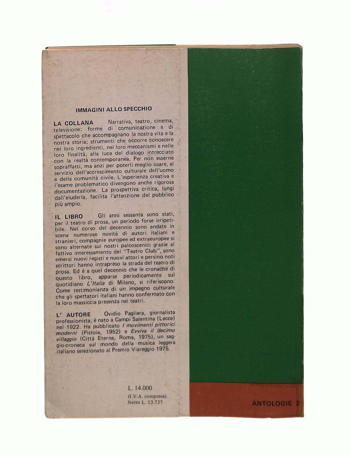 EBOND Teatro Sessanta O Pagliara Ente Dello Spettacolo Editore Libro LI042238