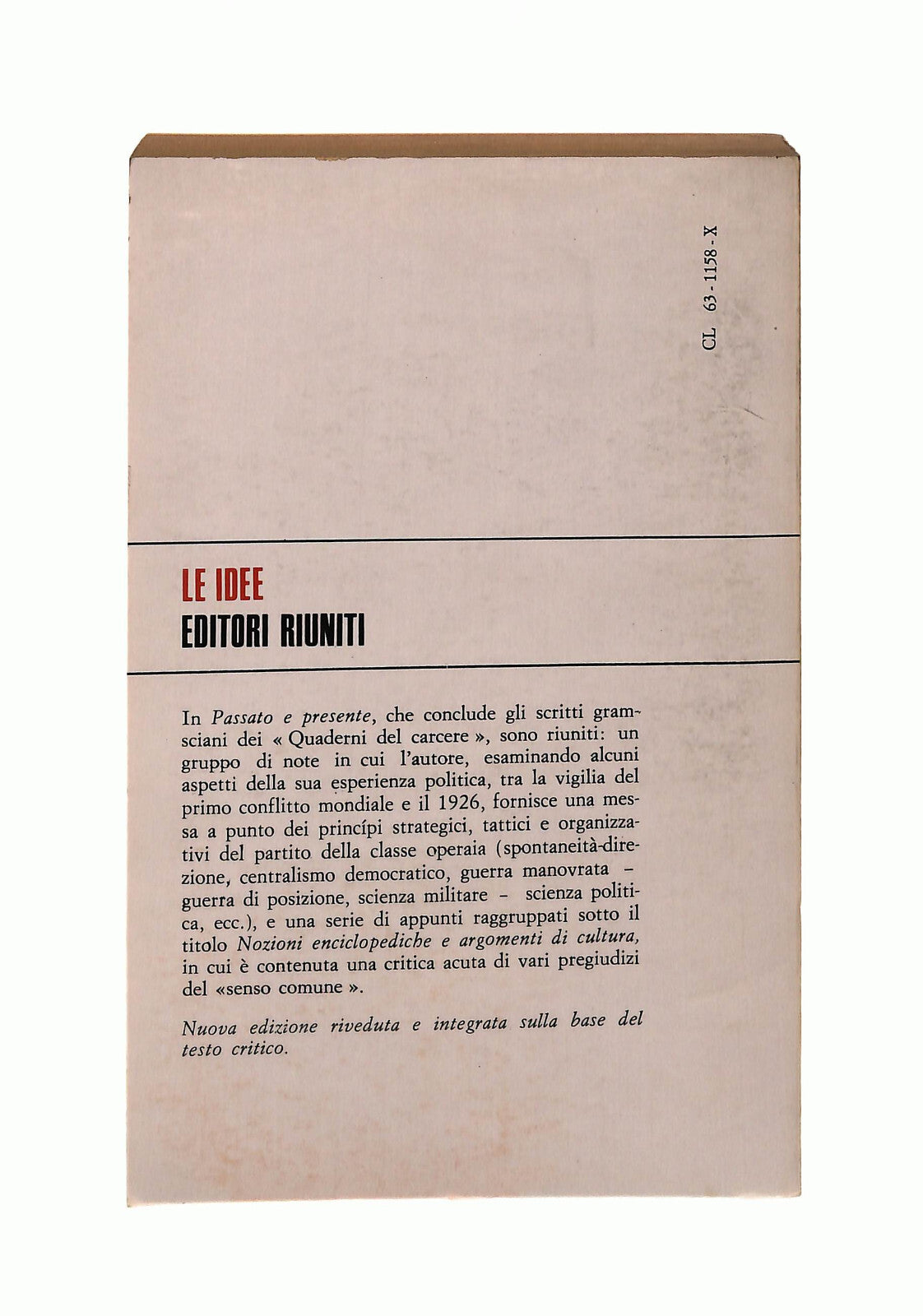 EBOND Passato e Presente A Gramsci Editori Riuniti 1977 Libro LI042339