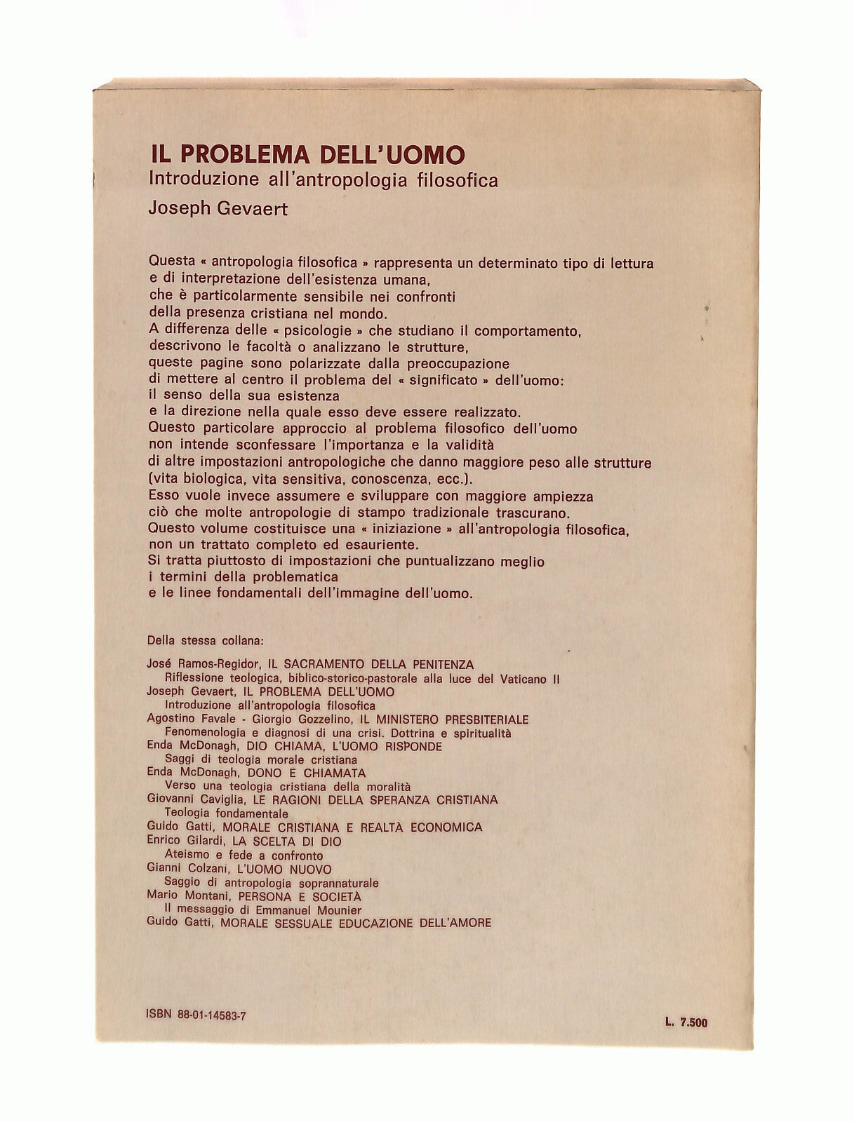 EBOND Il Problema Dell Uomo Joseph Gevaert Elle Di Ci Libro LI042361