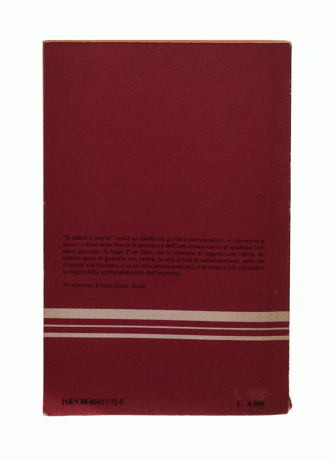 EBOND Il Sedere e Potere Alfredo Cantone Carucci Editore Libretto Libro LI042409