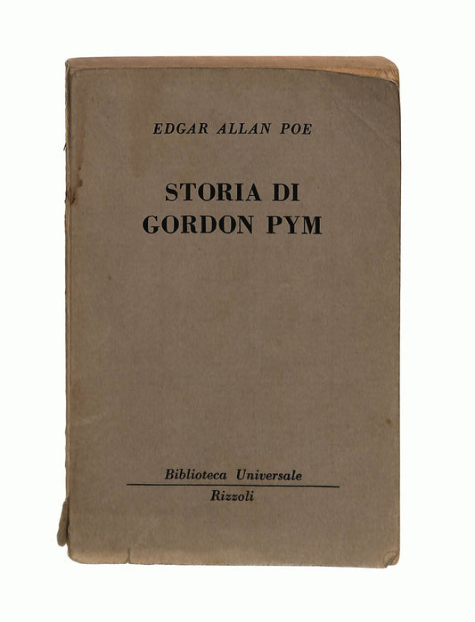 EBOND Storia Di Gordon Pym Edgar Allan Poe Rizzoli Libretto Libro LI042580