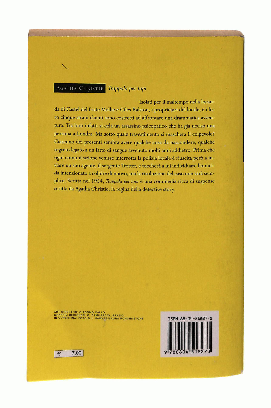 EBOND Trappola Per Topi Agatha Christie Mondadori Libro LI042855