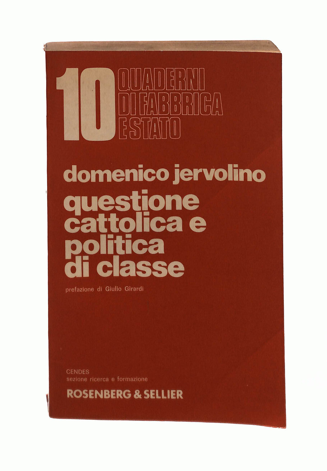 EBOND Questione Cattolica e Politica Di Classe D Jervolino Libro LI042908
