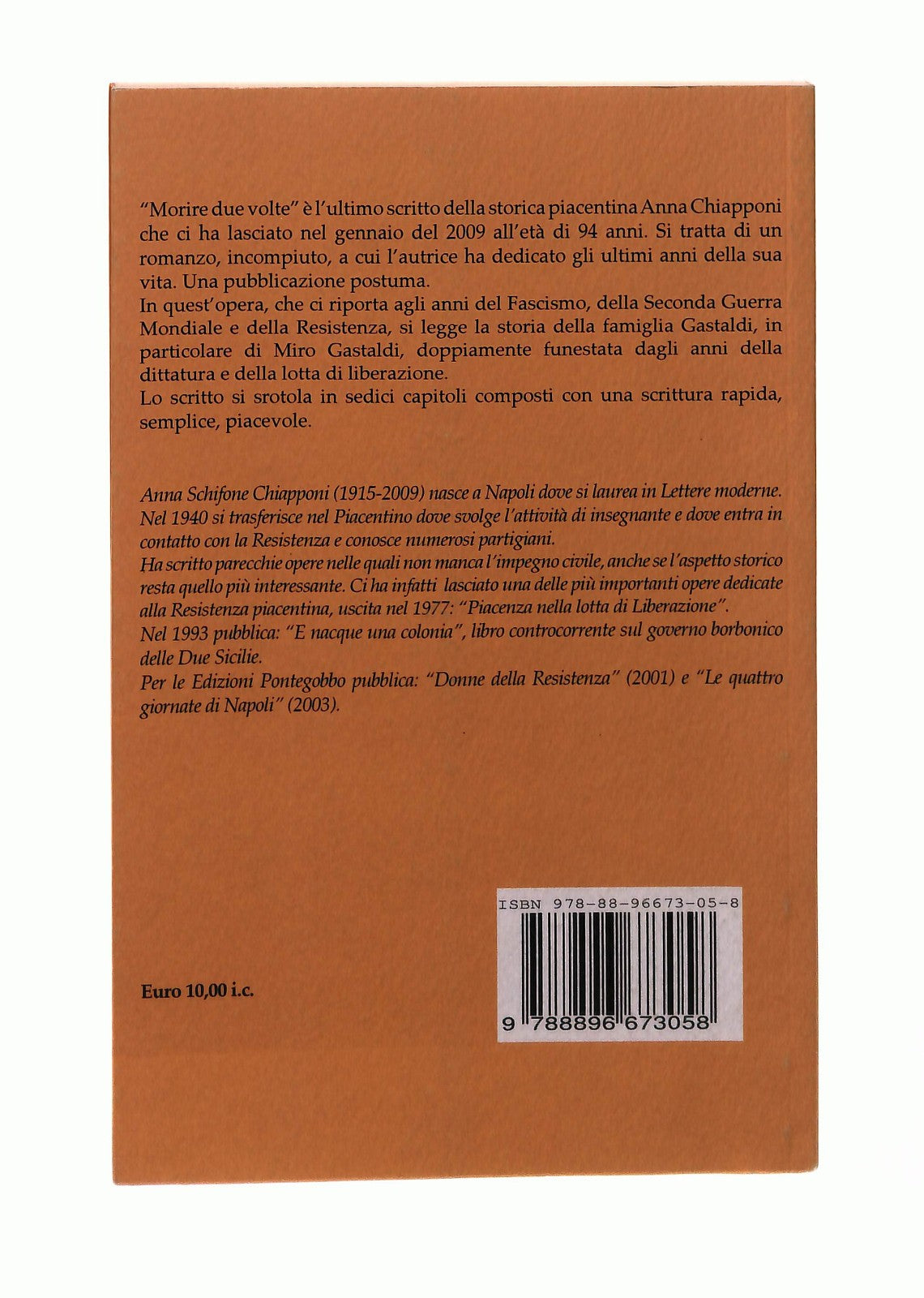 EBOND Morire Due Volte Anna Chiapponi Pontegobbo Libro LI043058