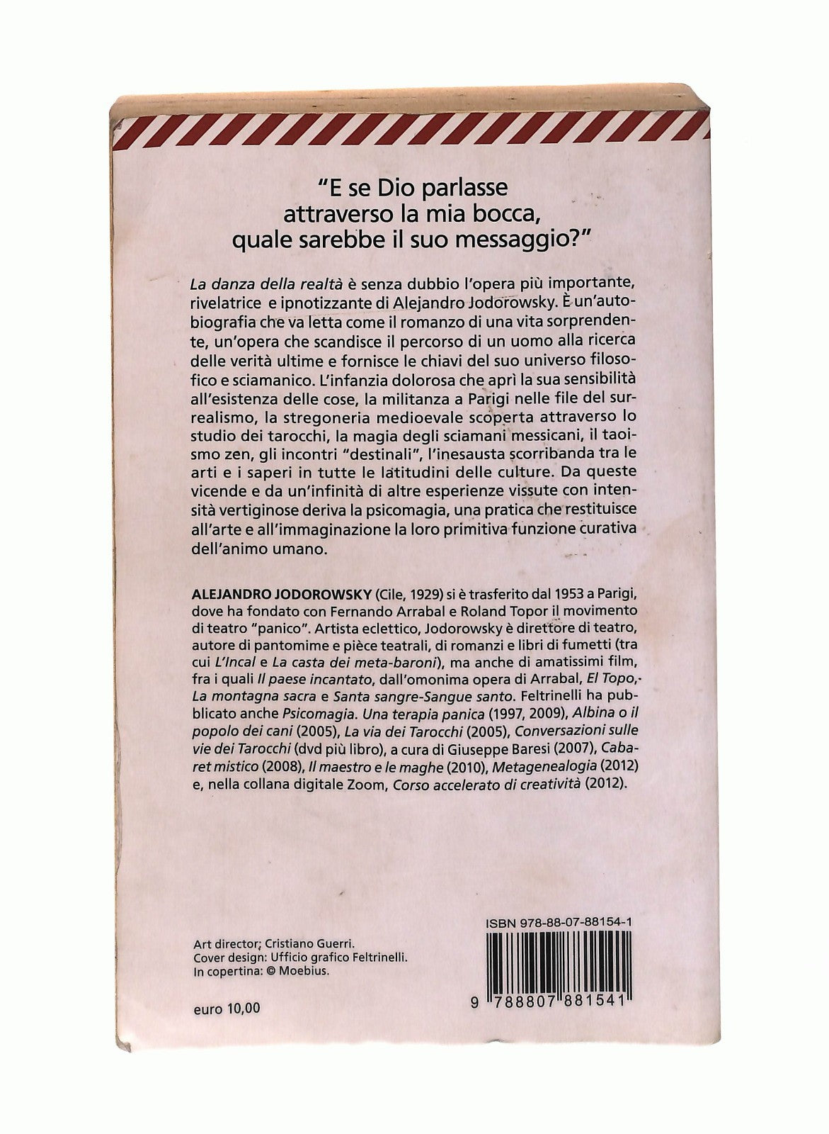 EBOND La Danza Della Realta Alejandro Jodorowsky Feltrinelli Libro LI043144