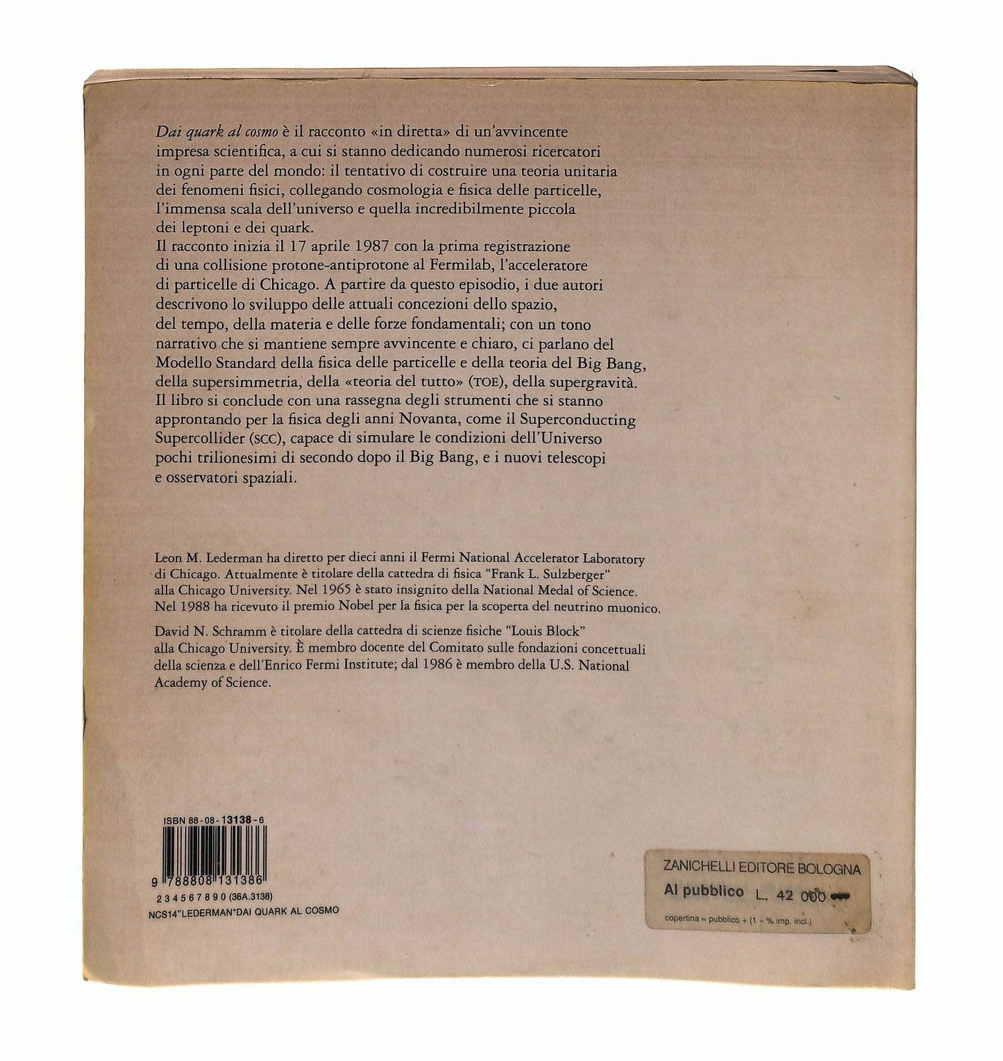 EBOND Dai Quark Al Cosmo Lederman Schramm Zanichelli Libro LI043292
