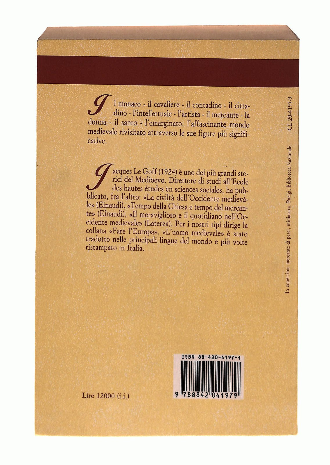 EBOND L Uomo Medievale Cura Jacques Le Goff Laterza Libro LI043461